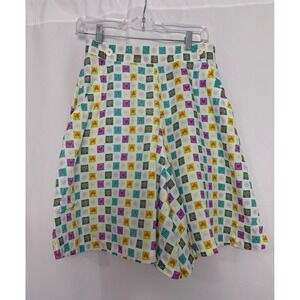 Vintage 90s Funky Print Regatta Sport Culottes Size 10 NWT Maximalist Twee Artsy